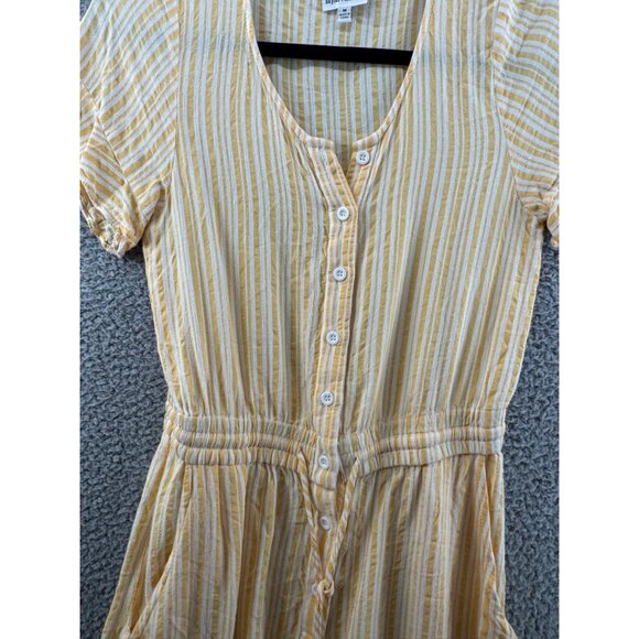 Skylar + Madison Yellow & White Striped Romper Size M - Picture 8 of 9